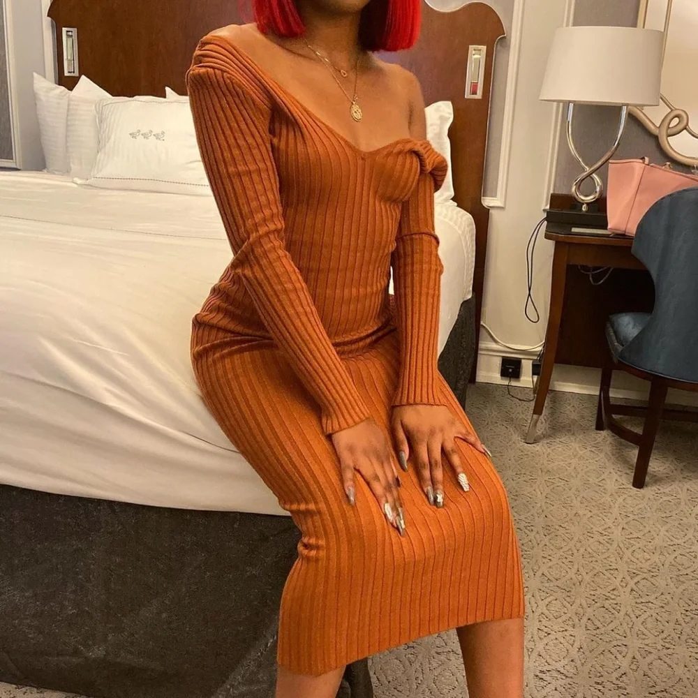 Brown MIDI Dress - Picture 1 of 1
